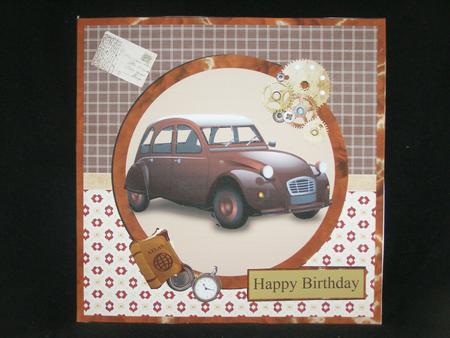 Vintage Car Mini Kit & Decoupage (birthday / Father's Day) by Susan Smith