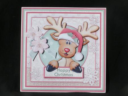 Sabby Chic Rudolf 8x8 Christmas Mini Kit Optional Flowers by Susan Smith