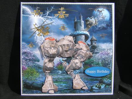 Into the Future Robot with Decoupage by Susan Smith