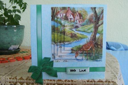 Country Scene of Cottages and a Deer, Pyramids by Susan Smith