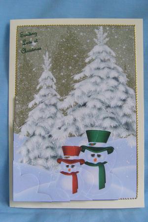 A Christmas Scene Petal Corner Edge Stacker by Susan Smith