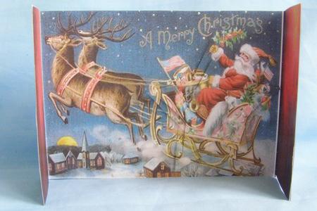 Santas Sleigh Gatefold Card Star Pyramid by Susan Smith