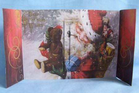 Santas Ready for Christmas Gatefold and Sectional Pyramid by Susan Smith