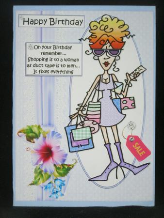 Rita Shoping Fixes Everything Quick Card by Susan Smith