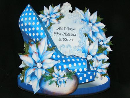 Christmas Shoe - Shaped Topper by Susan Smith