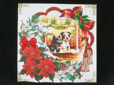 8x8 Vintage Christmas Scottie Dog Mini Kit by Susan Smith