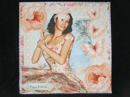 Pretty as a Peach Card Front Kit by Susan Smith