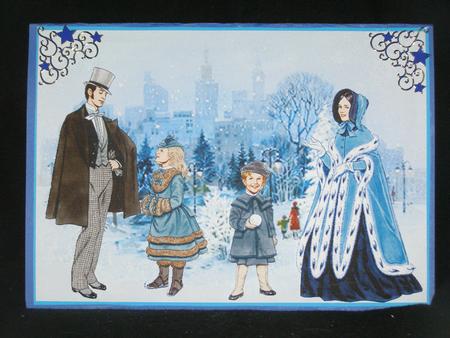Victorian Family Winter Scene by Susan Smith