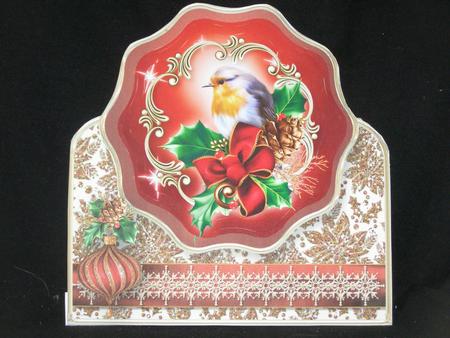 Christmas Robin - Stand-up Wavy Pyramid Card Mini Kit by Susan Smith