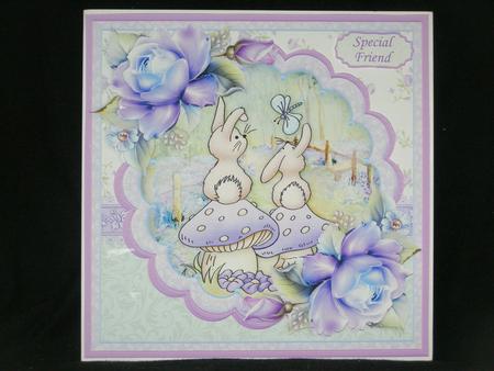 Bunnies Summer Time 8x8 Mini Kit & Decoupage by Susan Smith
