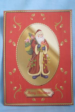 Vintage Santa Christmas Cut and Fold Card by Susan Smith