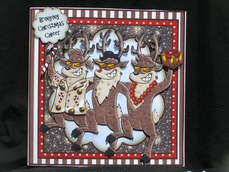 The Three Amigo's Christmas Card Front Kit by Susan Smith
