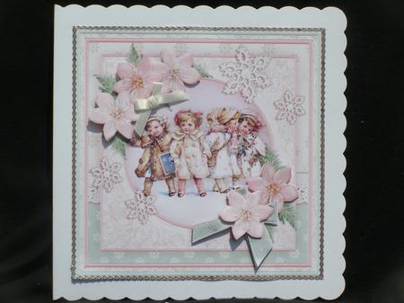 Christmas Vintage Children 7x7 Quick Card Topper & Decoupage by Susan Smith
