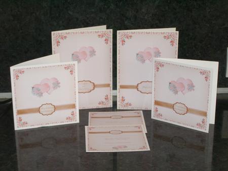 Vintage Hearts Wedding Stationery Kit by Susan Smith