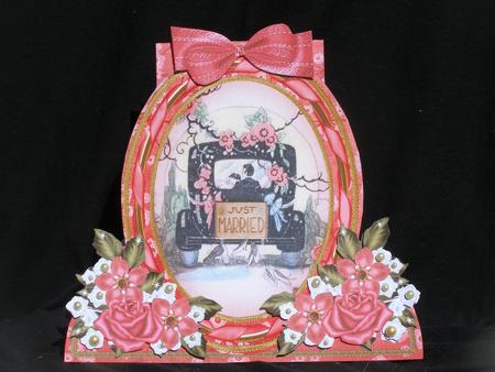 Wedding Car Special Large Oval Card Mini Kit by Susan Smith