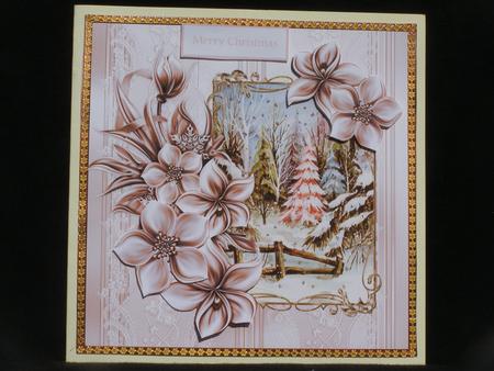 Magical Christmas 7x7 Card with Decoupage by Susan Smith