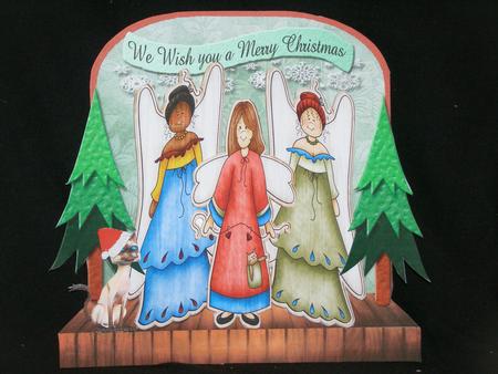 Primitive Angels Shaped Card Plus Gift Card by Susan Smith