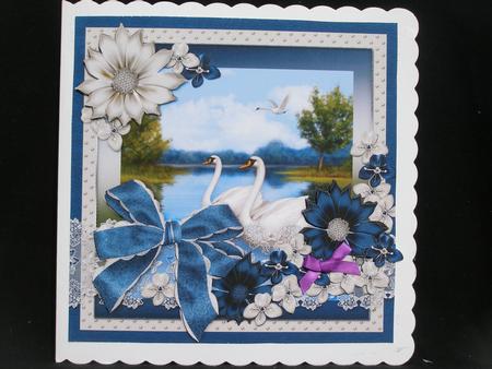 White Swan Lake 7x7 by Susan Smith