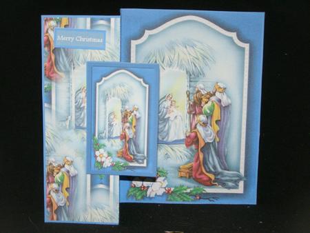 Nativity Fold Back Card with Toppers by Susan Smith