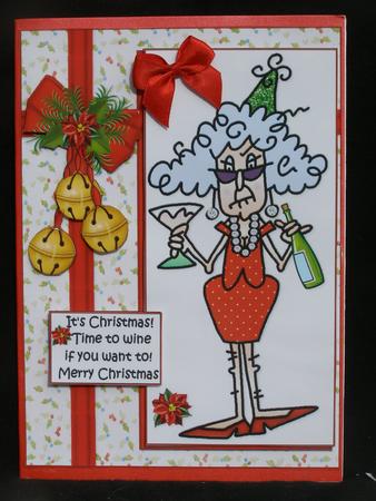 Stella It's Christmas Wine If You Want Quick Card by Susan Smith