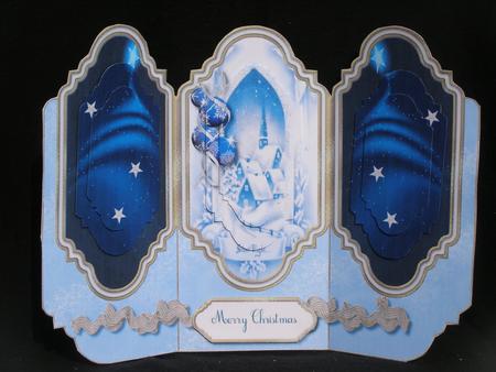 Silent Night Christmas Tri-fold Card & Envelope Kit by Susan Smith