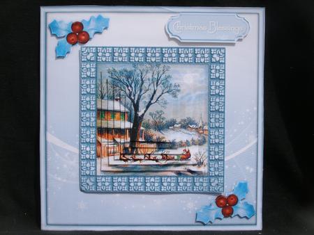 Visit from St Nick - 8" Square Card Pyramage Mini-kit by Susan Smith