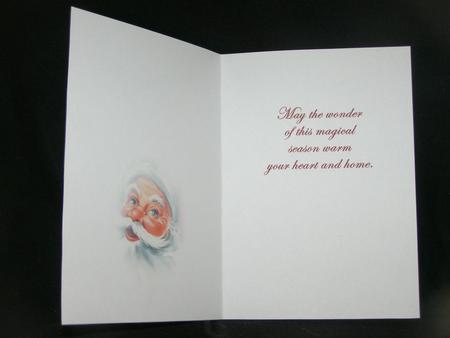 Christmas Card Santa Card Front Quick Card Decoupage with Border 1 insert B by Susan Smith