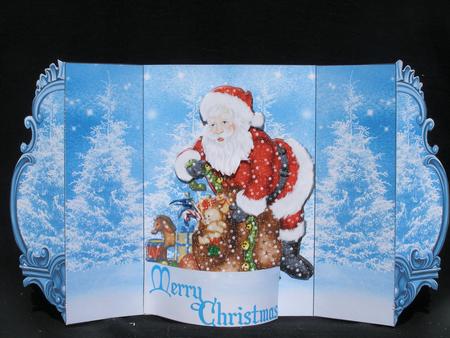 Santa Pop Out Gate Fold Card by Susan Smith