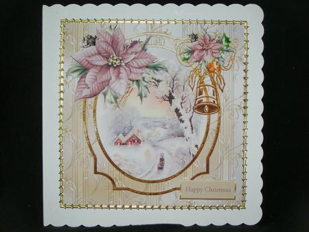 Vintage Christmas Family Scene 7x7 Card by Susan Smith