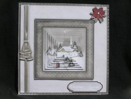 A Vintage Christmas 8" Square Card Pyramage Mini-kit by Susan Smith