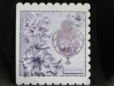 Silver Wedding Anniversary Card and Decoupage by Susan Smith