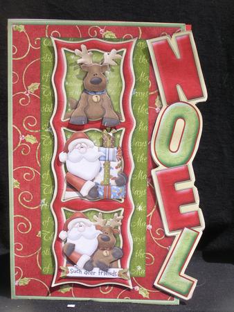 Christmas Over the Side Noel & Decoupage Deer Friends by Susan Smith