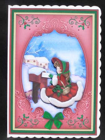 Vintage Girl & Postbox Topper & Decoupage by Susan Smith
