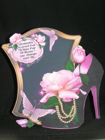Cinderella Shoe with Roses Mk by Susan Smith