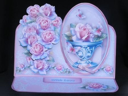 All About the Rose - Shaped Easel Card Mini Kit by Susan Smith