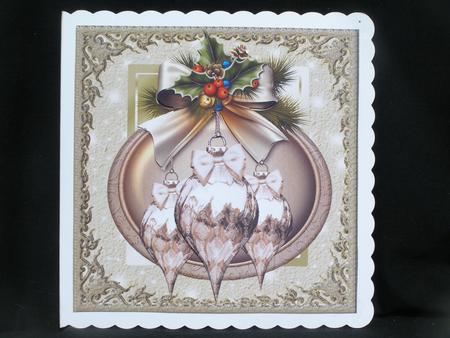 The Golden Baubles Card Topper by Susan Smith