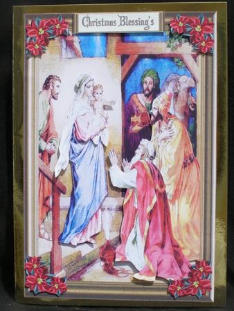 Nativity We Three Kings Decoupage Topper by Susan Smith