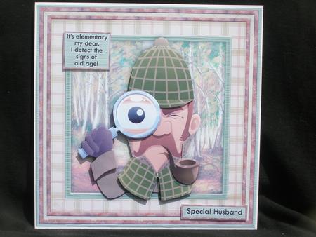 Sherlock Detects Old Age 8x8 Decoupage Mini Kit for Men by Susan Smith
