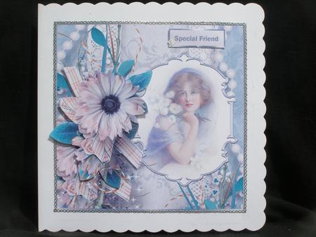 Vintage Beauty 7x7 Card with Decoupage by Susan Smith