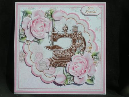 Sew Special Vintage Sewing Machine 8x8 Decoupage Mini Kit by Susan Smith