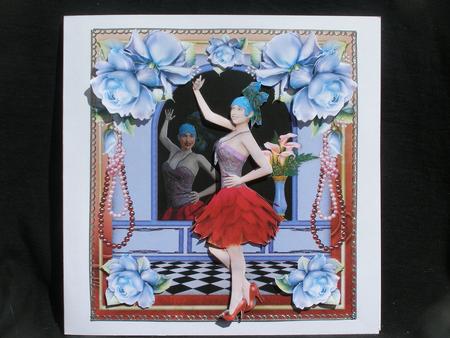 Flapper Lady with Roses Mini Kit by Susan Smith