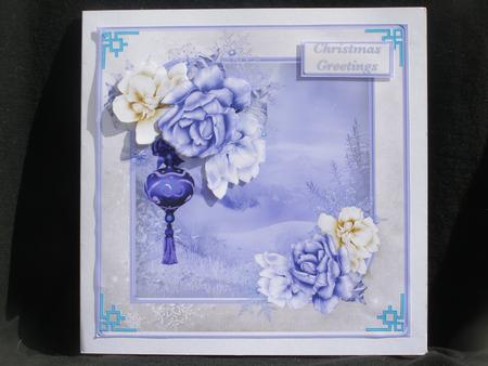 Snow for Christmas Decoupage Card Front by Susan Smith
