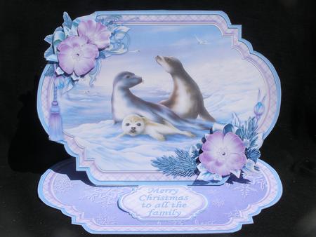 Seal Family Christmas Easel Card Kit by Susan Smith