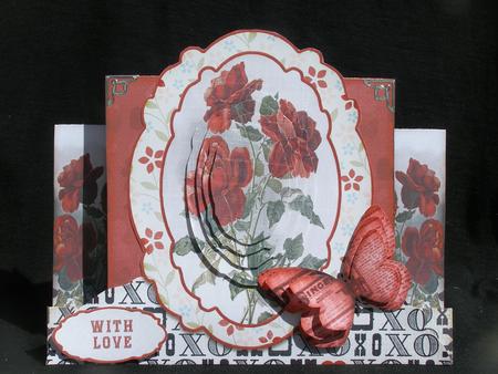 Stepper Card Red Roses 571 by Susan Smith