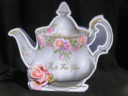 Porcelain Floral Teapot by Susan Smith