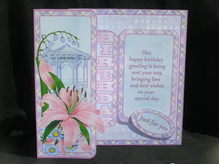 Fbp Pink Lilies with a Gazebo by Susan Smith