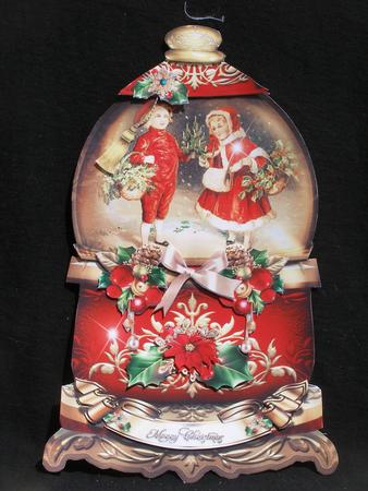 Red Vintage Christmas Snow Globe by Susan Smith