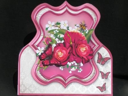Roses and Blossom - Stand-up Bracket Card Mini Kit by Susan Smith