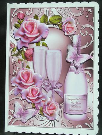 Anniversary/wedding Day in a Shimmering Frame by Susan Smith