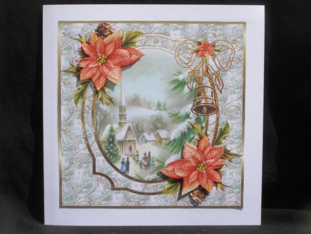 Church at Christmas 7x7 Card with Decoupage by Susan Smith